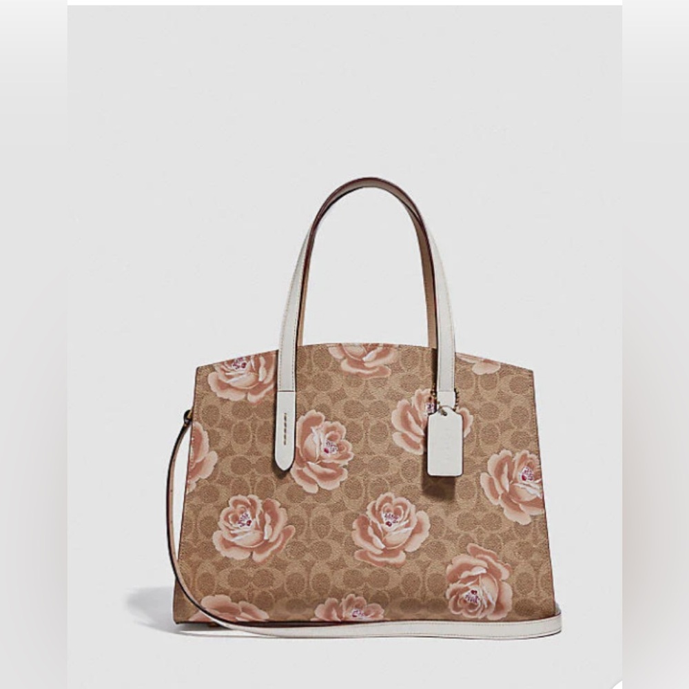 Coach Charlie Carryall Tea Rose Pattern